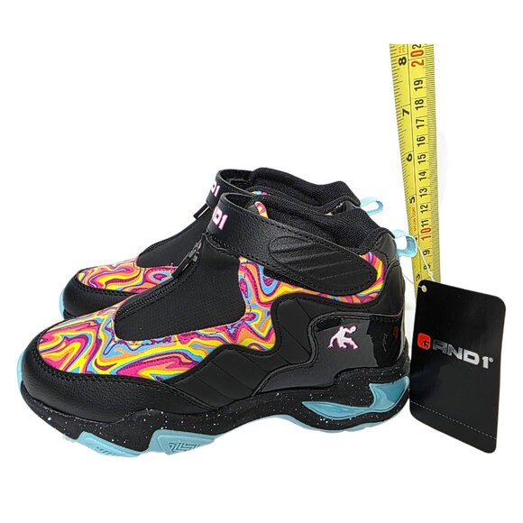 AND1 Athletic Sneakers Hi-Top Zip Little & Big Boy Size 3 & 4 Odor-Reducing Tech - Picture 2 of 9